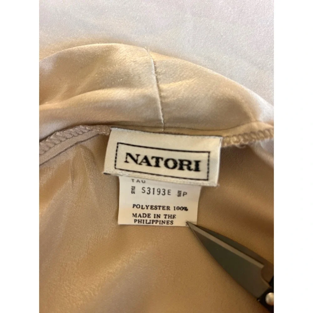 Vintage Champagne Natori nightgown peignoir and robe set Y2K size petite